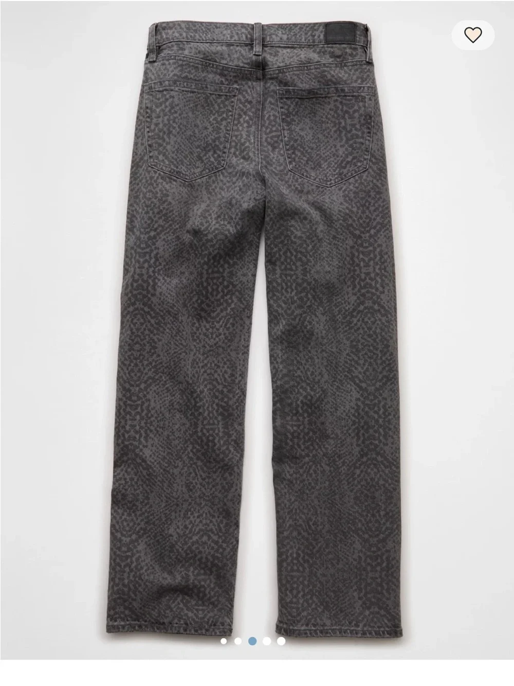 NWT AE Stretch Snake Print High-Waisted Stovepipe Jean (flawed)